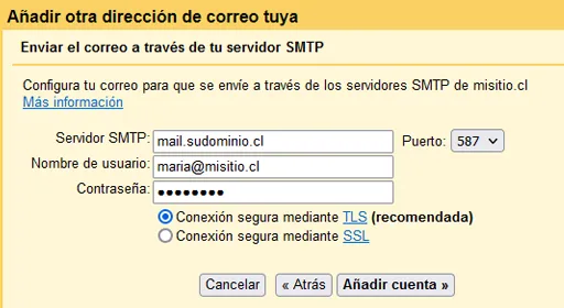 configurar cuenta de correo gmail